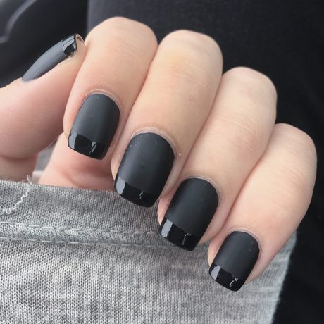matte-black-nail-designs-94_5 Modele de unghii negre mat