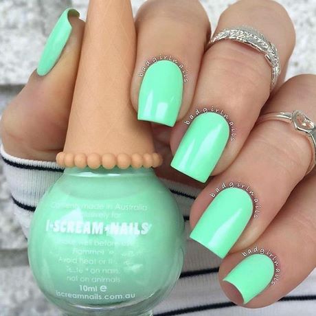 mint-green-nail-ideas-66_14 Mentă verde idei de unghii