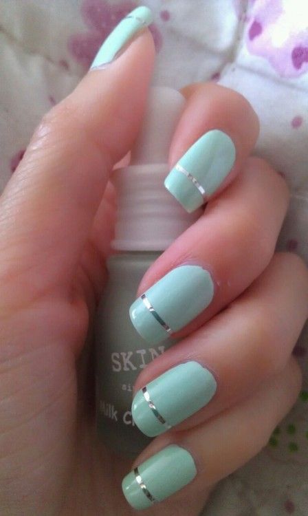 mint-green-nails-with-designs-38_13 Menta verde cuie cu modele