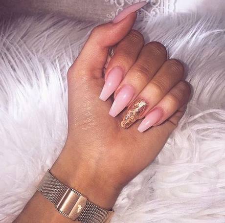 nail-art-designs-pink-and-gold-37_7 Nail art designs roz și aur