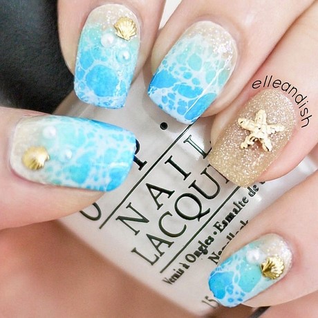 nail-designs-for-beach-vacation-20_11 Modele de unghii pentru vacanta pe plaja