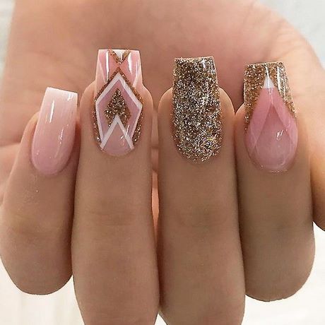 nail-designs-gold-and-pink-63_17 Unghii modele de aur și roz