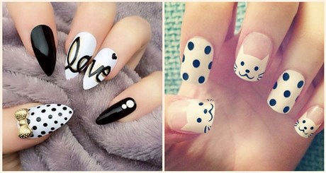 nail-designs-with-lines-and-dots-35_16 Modele de unghii cu linii și puncte