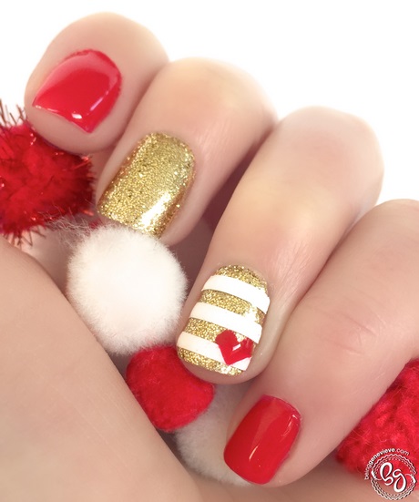 nail-designs-with-red-and-gold-40_6 Modele de unghii cu roșu și auriu