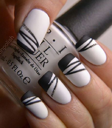 nail-polish-design-black-and-white-43_14 Design lac de unghii alb-negru