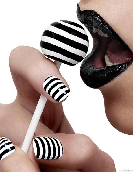nail-polish-design-black-and-white-43_15 Design lac de unghii alb-negru