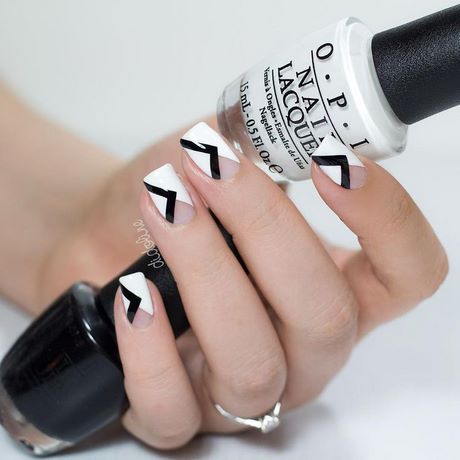 nail-polish-design-black-and-white-43_3 Design lac de unghii alb-negru