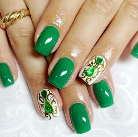 olive-green-nail-designs-54_8 Modele de Unghii verzi de măsline