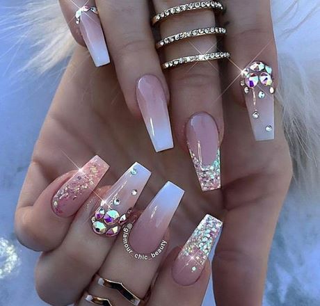 ombre-nails-with-rhinestones-99_5 Ombre cuie cu pietre