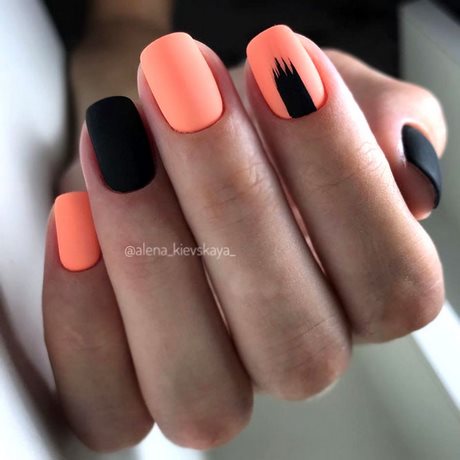 orange-and-black-nail-designs-87_11 Modele de unghii portocalii și negre