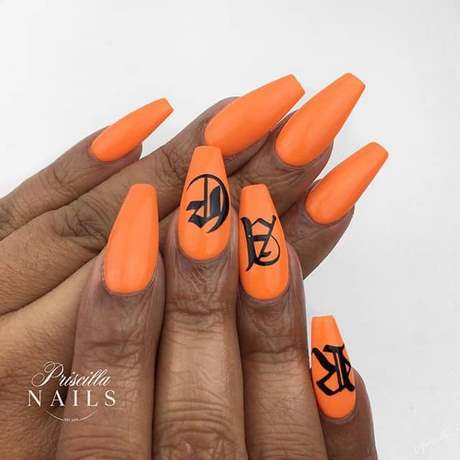 orange-and-black-nail-designs-87_12 Modele de unghii portocalii și negre