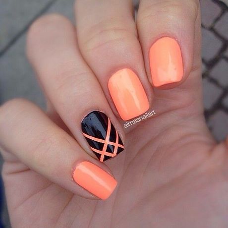 orange-and-black-nail-designs-87_2 Modele de unghii portocalii și negre