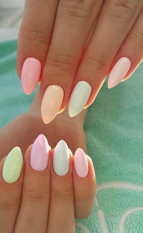 pastel-nail-ideas-40 Idei de unghii pastelate