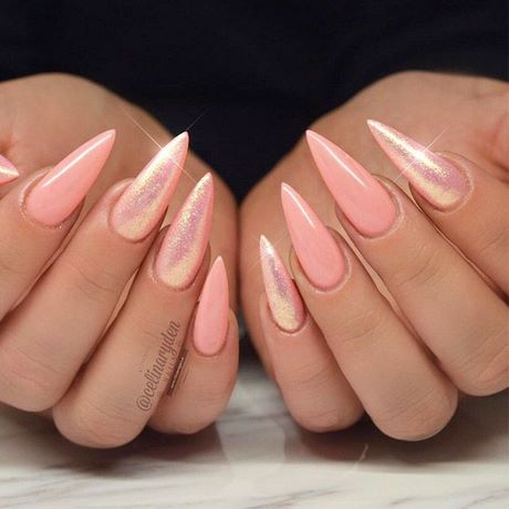 peach-nail-ideas-83_11 Idei de unghii Peach