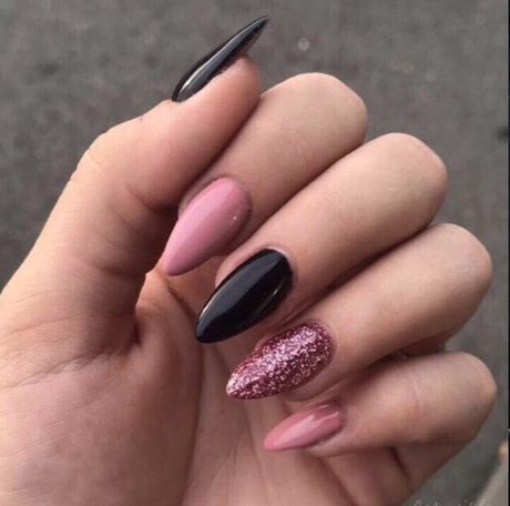 pink-and-black-nail-ideas-36_12 Idei de unghii roz și negru