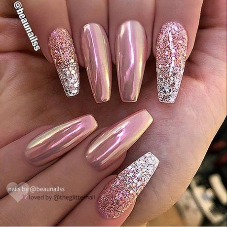 pink-and-gold-gel-nail-designs-72_18 Modele de unghii cu gel roz și auriu