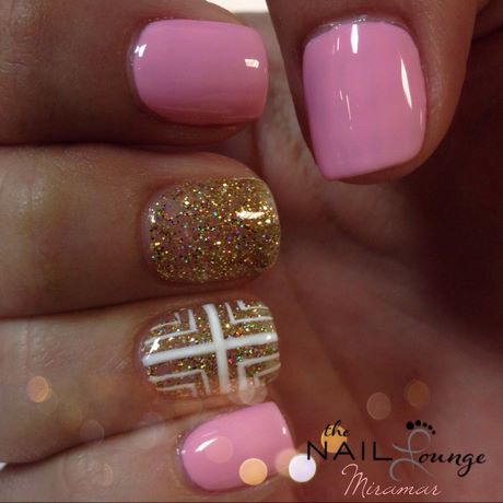 pink-and-gold-gel-nail-designs-72_3 Modele de unghii cu gel roz și auriu