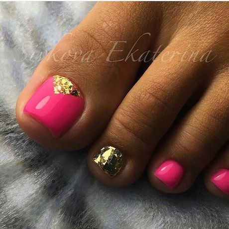 pink-and-gold-toe-nail-designs-86_2 Modele de unghii roz și auriu
