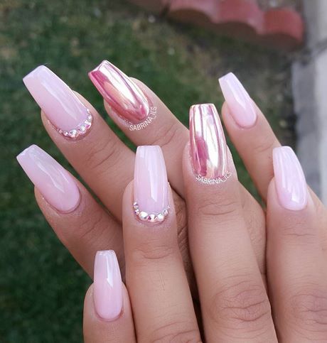 pink-chrome-nail-designs-20 Modele de unghii cromate roz