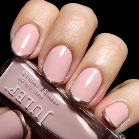 pink-nails-with-gold-design-27_12 Cuie roz cu design auriu