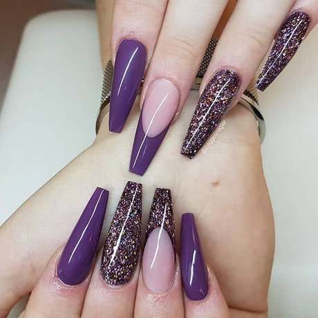 purple-nail-color-ideas-71_12 Idei de culoare violet pentru unghii
