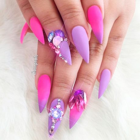purple-ombre-nail-designs-78_9 Modele de unghii Ombre violet