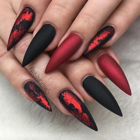 red-and-black-nail-ideas-39_13 Idei de unghii roșii și negre