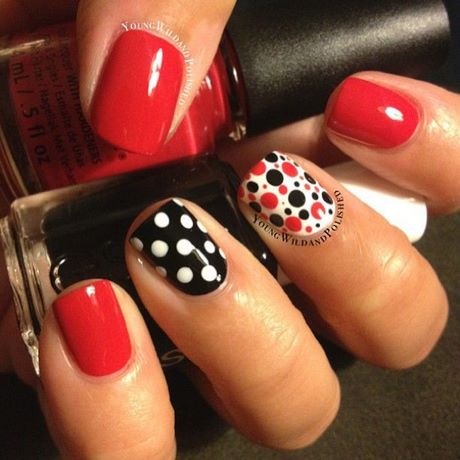 red-and-black-nail-paint-design-70_2 Roșu și negru de design vopsea de unghii