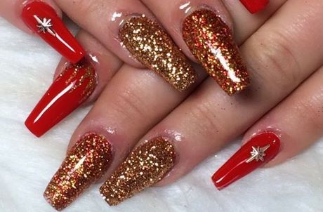 red-and-gold-nails-design-37_11 Designul unghiilor roșii și aurii