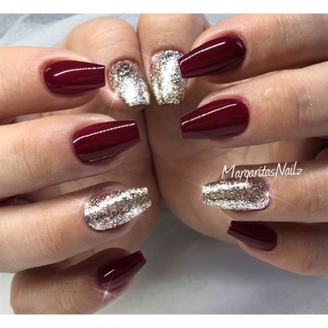 red-and-gold-nails-design-37_9 Designul unghiilor roșii și aurii