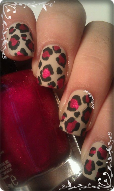 red-leopard-print-nails-43_10 Cuie de imprimare leopard roșu