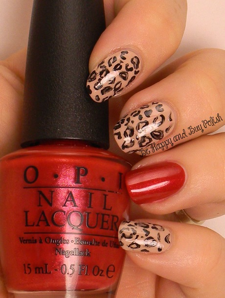 red-leopard-print-nails-43_11 Cuie de imprimare leopard roșu
