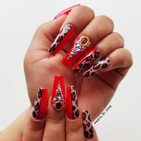red-leopard-print-nails-43_12 Cuie de imprimare leopard roșu