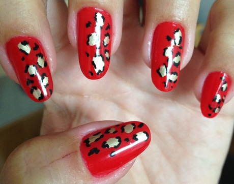 red-leopard-print-nails-43_13 Cuie de imprimare leopard roșu
