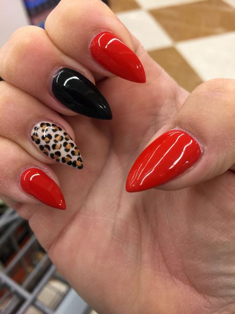 red-leopard-print-nails-43_2 Cuie de imprimare leopard roșu