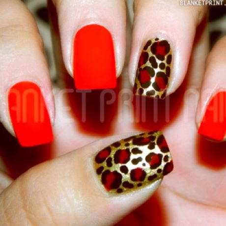 red-leopard-print-nails-43_4 Cuie de imprimare leopard roșu