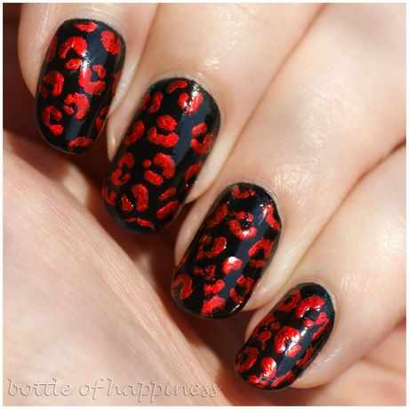 red-leopard-print-nails-43_5 Cuie de imprimare leopard roșu
