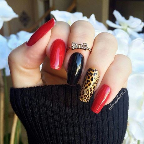 red-leopard-print-nails-43_6 Cuie de imprimare leopard roșu