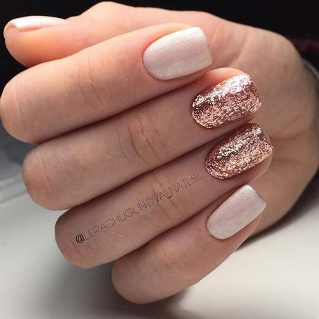 rose-gold-glitter-nail-designs-39_4 Modele de unghii cu sclipici de aur roz