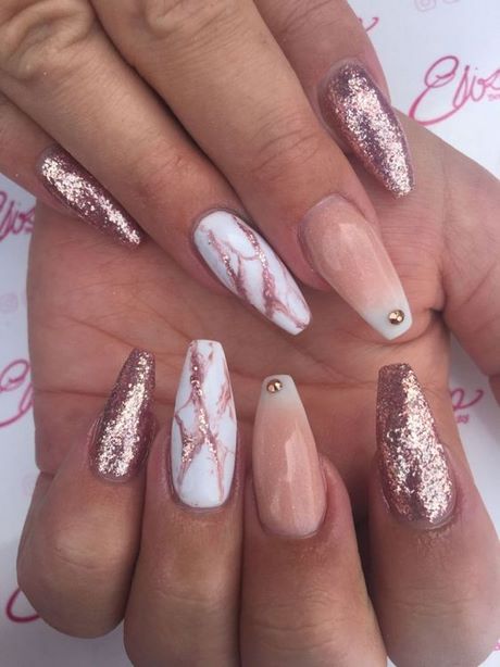 rose-gold-nail-designs-44_7 Modele de unghii de aur roz