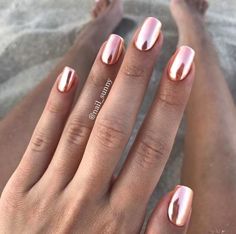 rose-gold-nail-ideas-77_12 Idei de unghii de aur roz