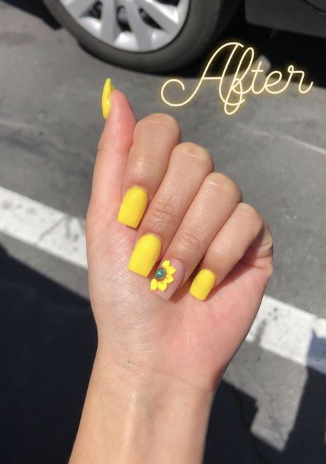 sunflower-design-on-nails-99_15 Floarea-soarelui pe unghii