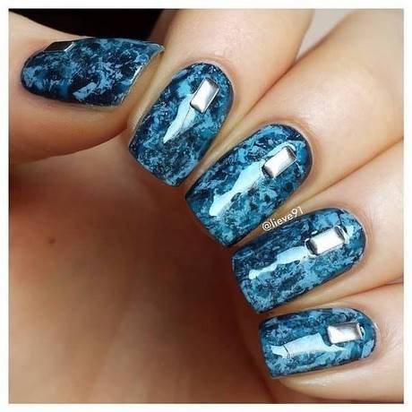 teal-blue-nail-designs-87_13 Modele de unghii albastre Teal