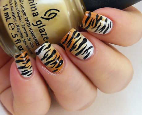 tiger-print-nails-15_14 Cuie de imprimare tigru