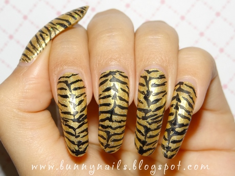 tiger-print-nails-15_16 Cuie de imprimare tigru