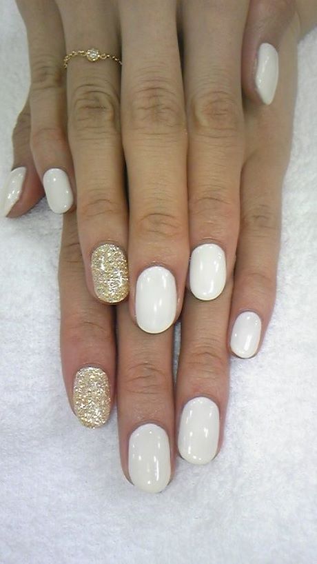 white-and-gold-nails-pinterest-67_10 Unghii albe și aurii pinterest