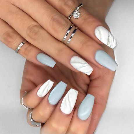 white-and-marble-nails-94_6 Cuie albe și de marmură