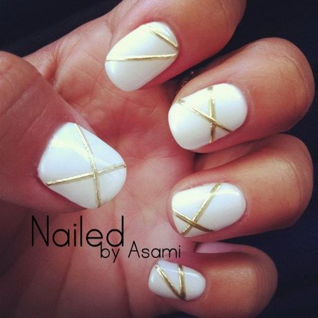 white-gold-nail-art-06_12 Aur alb nail art