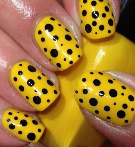 yellow-and-black-nail-designs-57_8 Modele de unghii galbene și negre