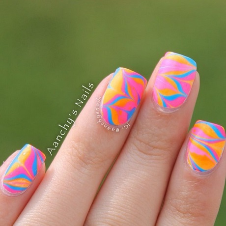 yellow-and-pink-nail-designs-40_14 Modele de unghii galbene și roz